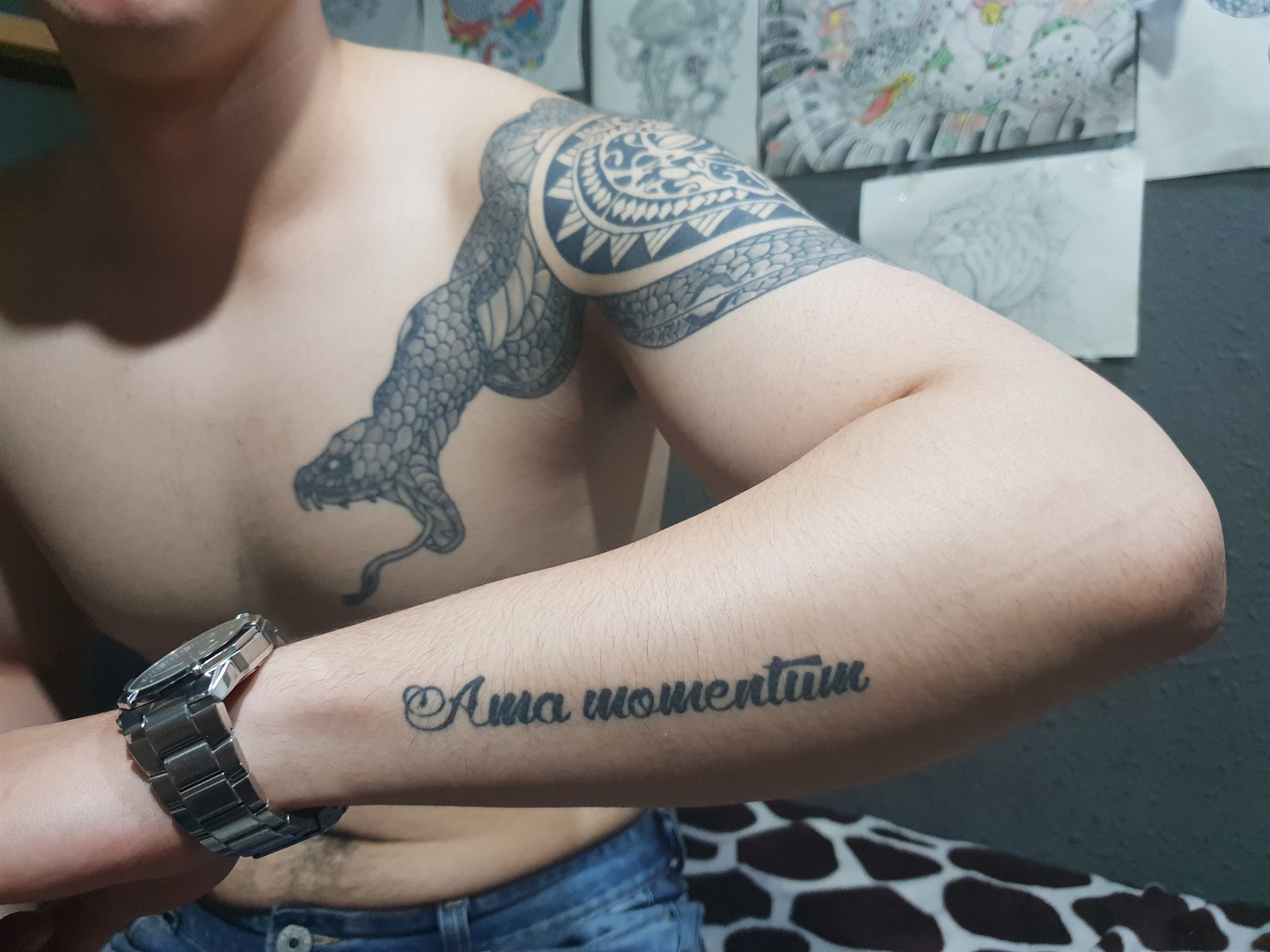 Snake chest and arm